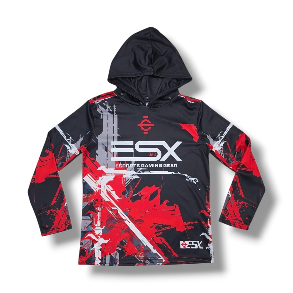 ESX360 Esports Gaming Gear Pro Red & Black‎ Gamer Youth Hoodie Youth Size 10/12